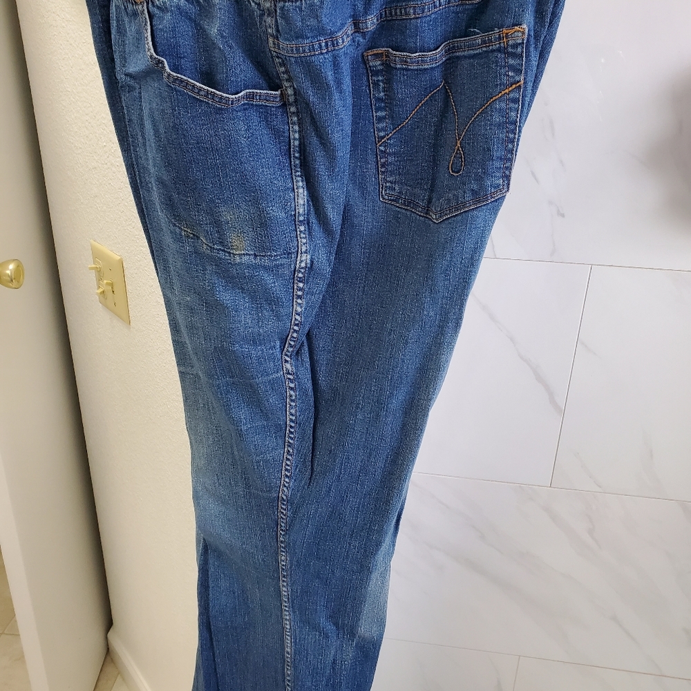 Size 22/24 3X Just my size denim pants with elastic waist. 10$ obo